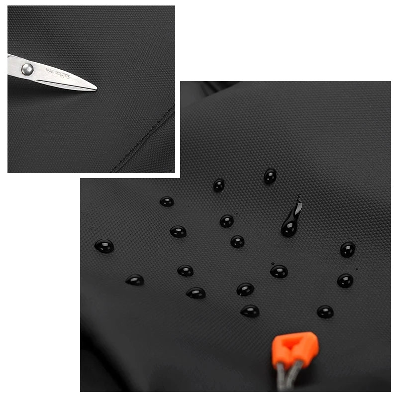 Waterproof Oxford Backpack Durable Travel Black