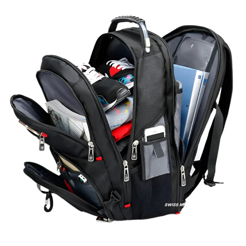 Travel Backpack Breathable Back Pad Black