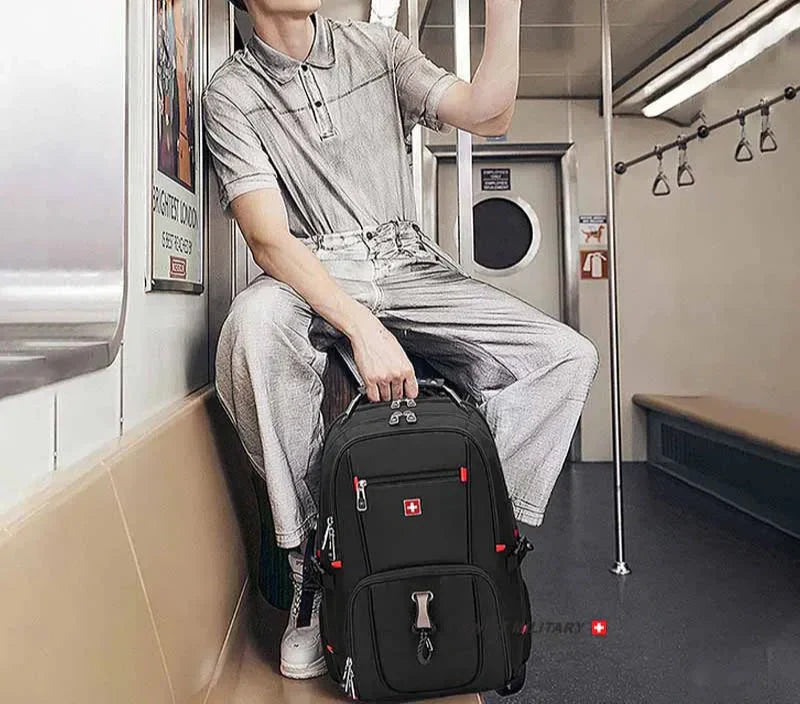 Travel Backpack Breathable Back Pad Black